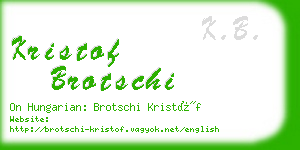 kristof brotschi business card